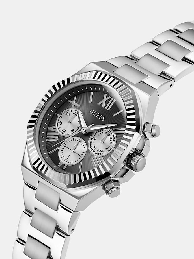 Stainless steel multi-function watch