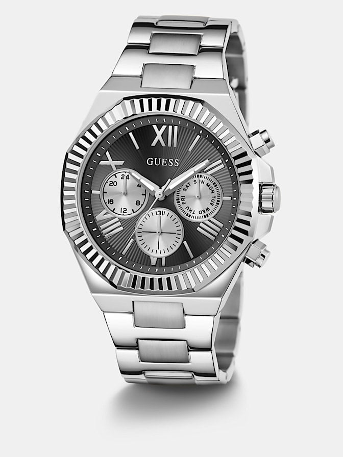 Stainless steel multi-function watch