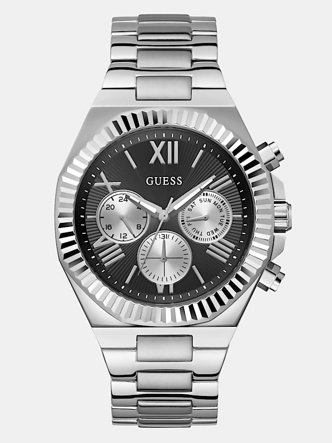 Stainless steel multi-function watch