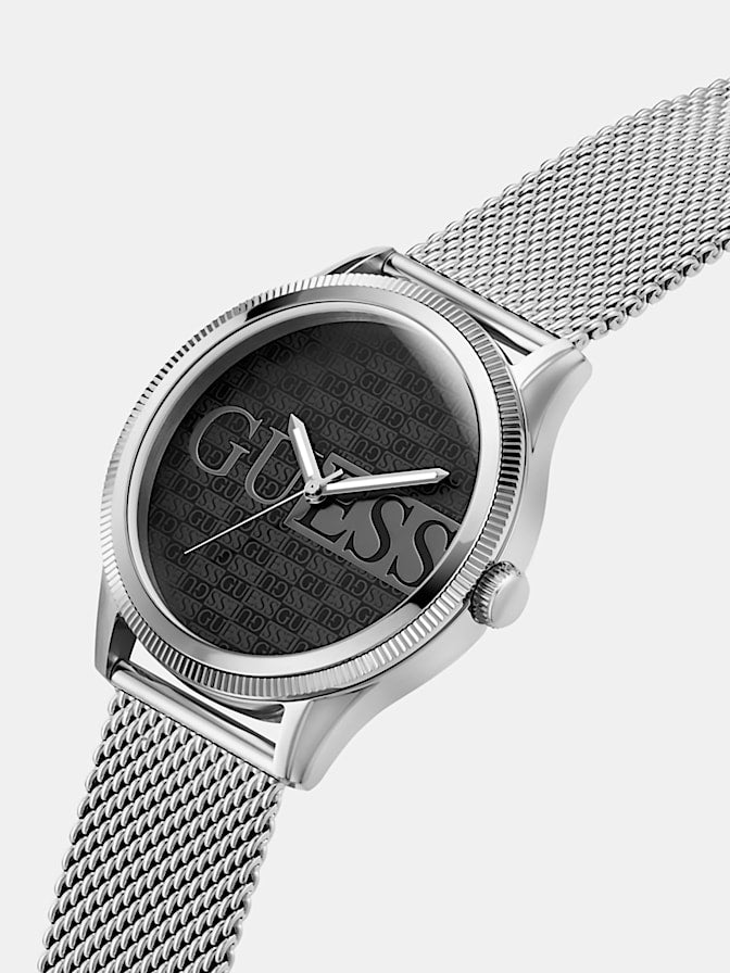 Stainless steel analogue watch