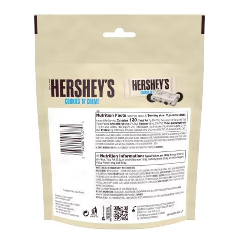 Hershey's Cookies ‘N’ Creme Snack Size Bars Pouch 200g