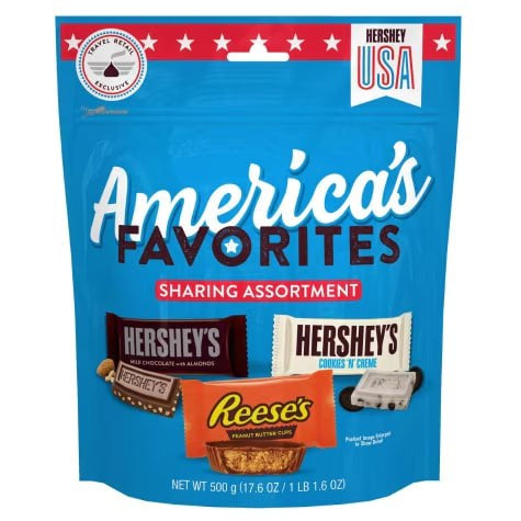 Hershey's America's Favorites Snack Size Chocolate Assortment 500g