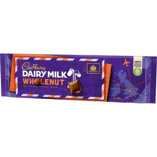 Cadbury Dairy Milk Whole Nut Tablet 300g – Alfarag