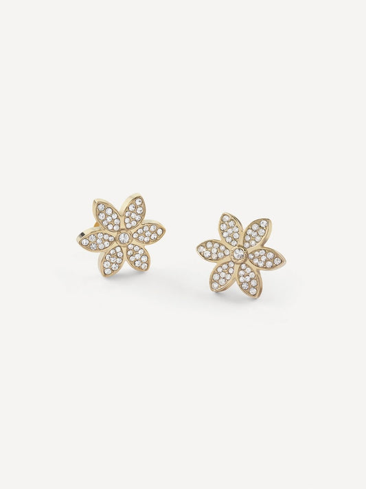 White lotus earrings