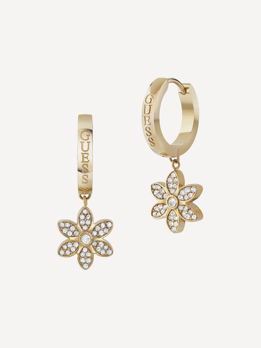 White lotus earrings