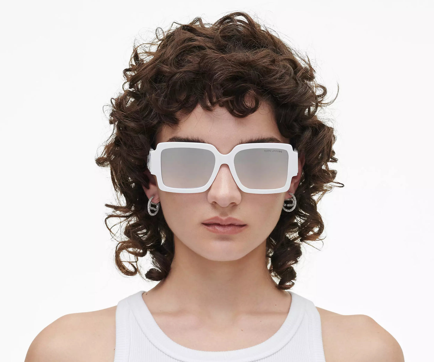 BOLD LOGO SQUARE MIRRORED SUNGLASSES