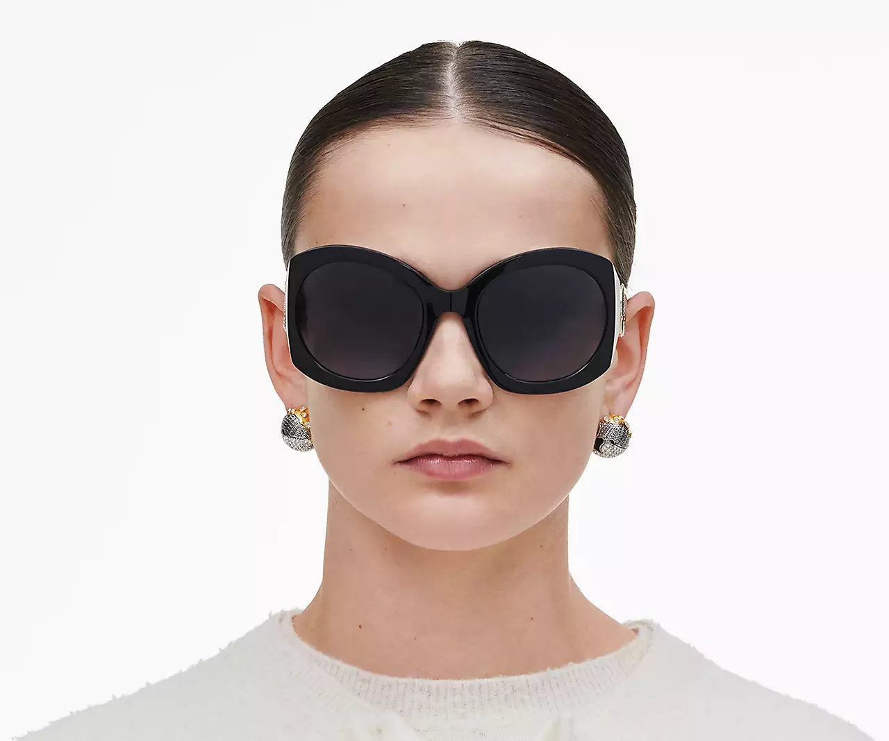 THE CRYSTAL J MARC OVERSIZED SUNGLASSES