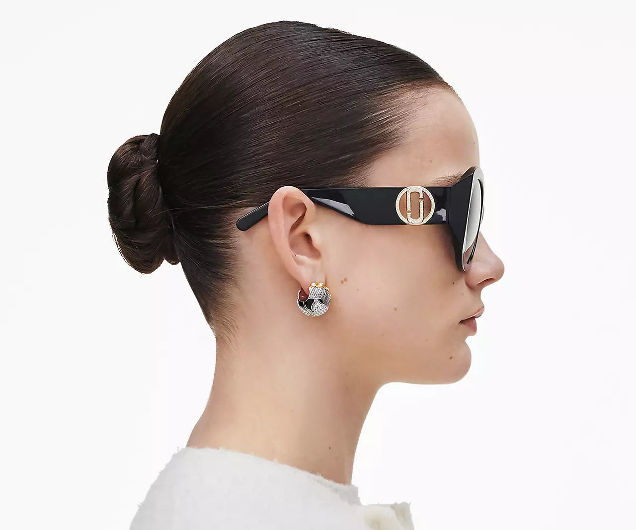 THE CRYSTAL J MARC OVERSIZED SUNGLASSES