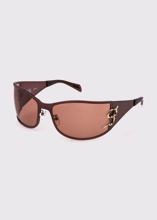 METAL WRAP-AROUND SUNGLASSES