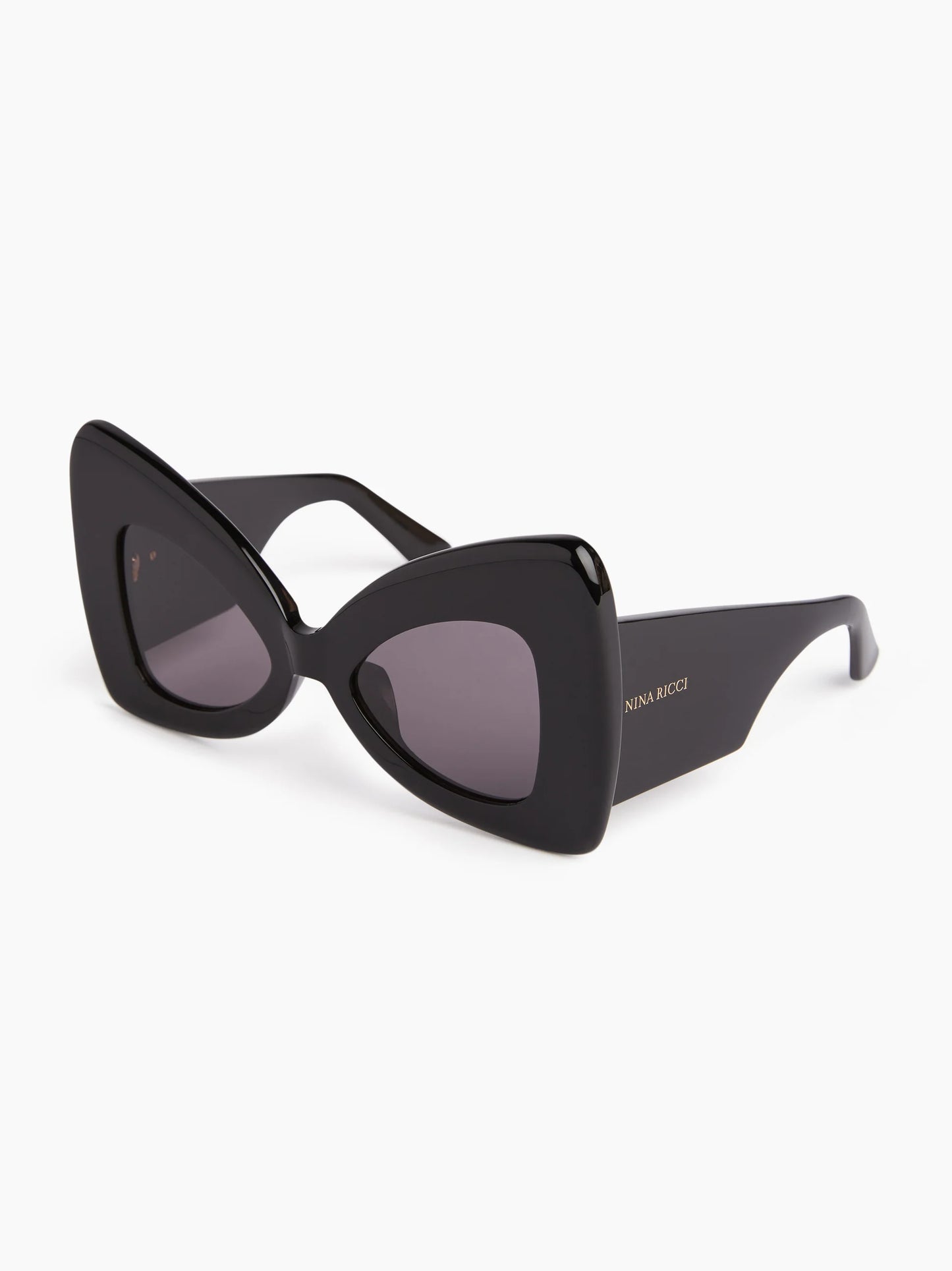 PRECIOUS BUTTERFLY SHINY BLACK SUNGLASSES