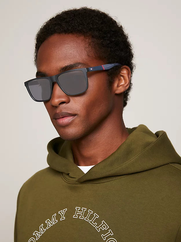 RECTANGULAR POLO PIQUÉ SUNGLASSES