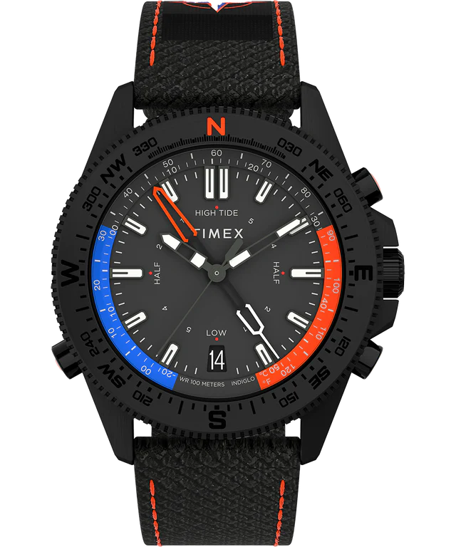 Expedition North® Tide-Temp-Compass 43mm Eco-Friendly Fabric Strap Watch