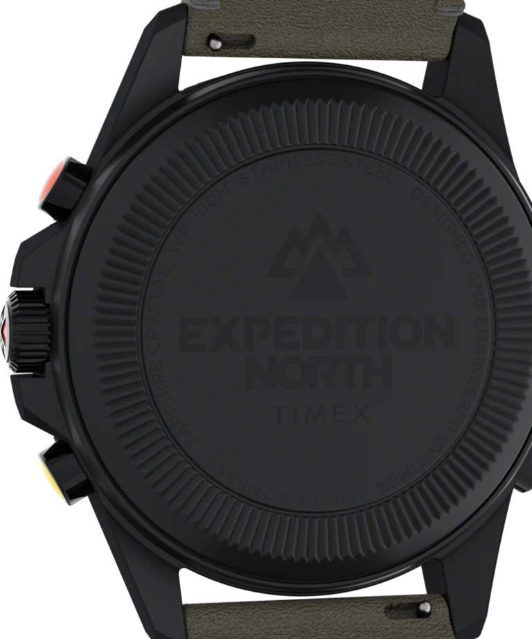 Expedition North® Tide-Temp-Compass 43mm Eco-Friendly Leather Strap Watch