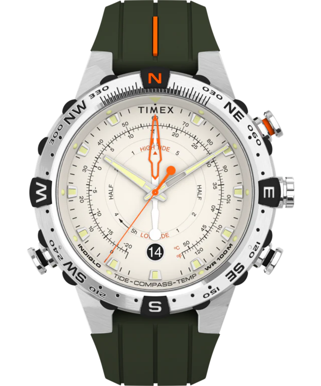 Expedition North® Tide-Temp-Compass 45mm Silicone Strap Watch