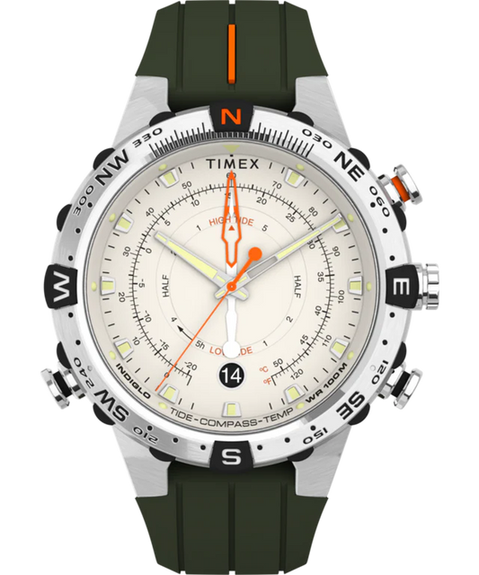 Expedition North® Tide-Temp-Compass 45mm Silicone Strap Watch