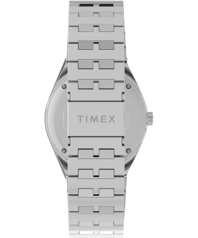 Q Timex GMT 38mm Stainless Steel Bracelet Watch