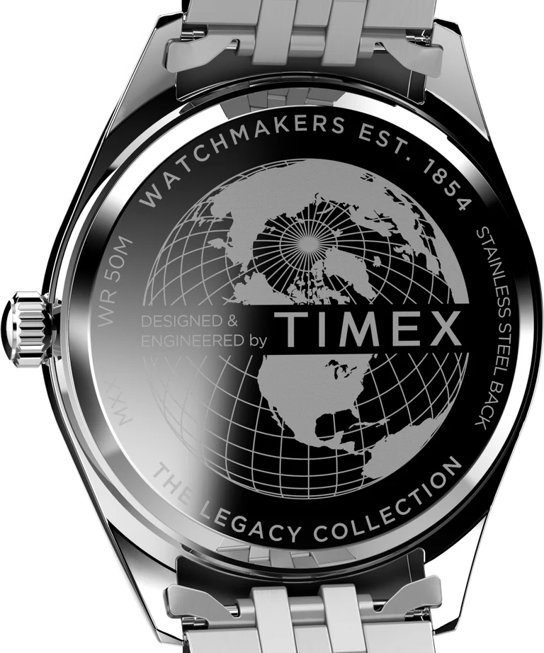 Timex Legacy Day and Date 41mm Stainless Steel Bracelet Watch