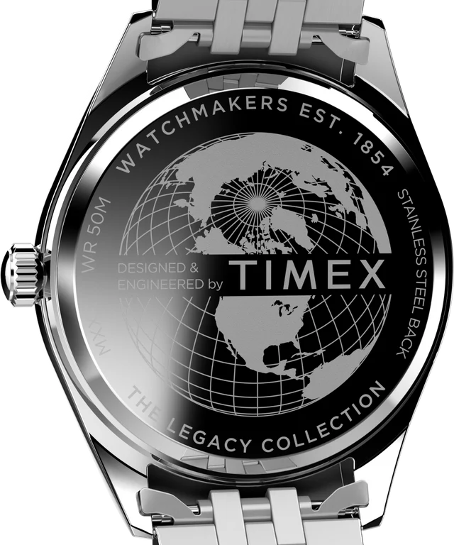 Timex Legacy Day and Date 41mm Stainless Steel Bracelet Watch