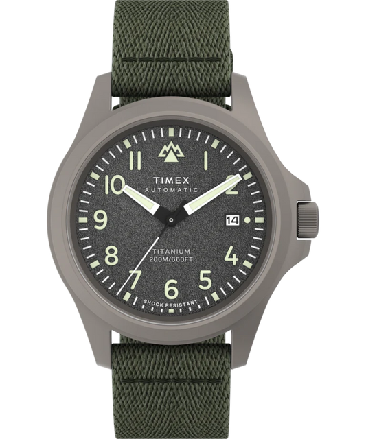 Expedition North® Titanium Automatic 41mm Recycled Fabric Strap Watch