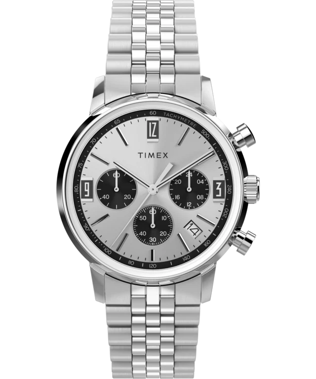 Marlin® Chronograph Tachymeter 40mm Stainless Steel Bracelet Watch