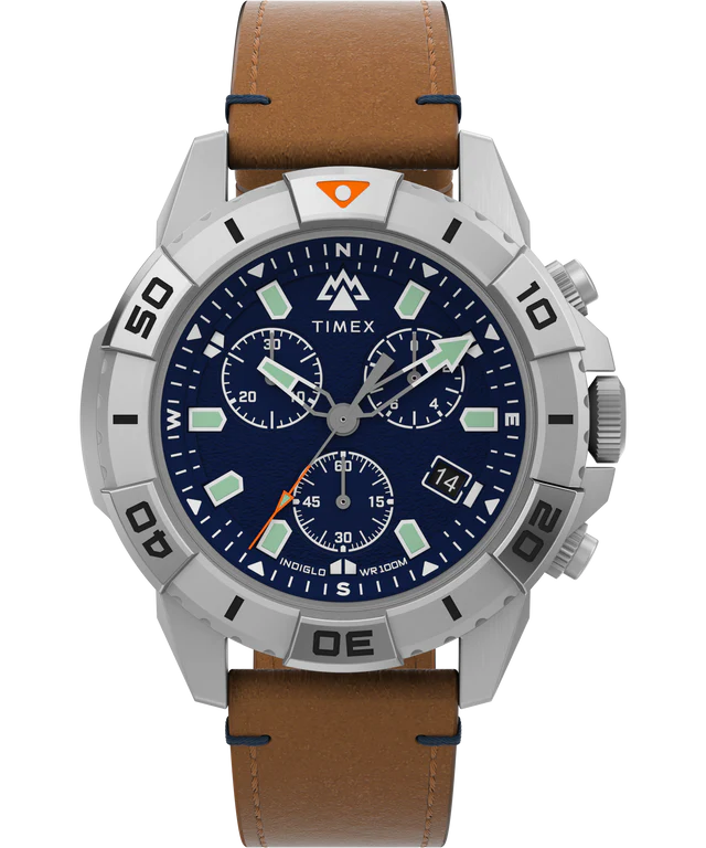 Expedition North® Ridge Chronograph 42mm Eco-Friendly Leather Strap Watch