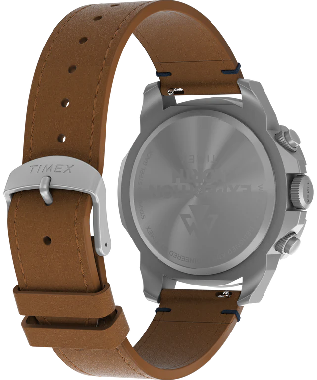 Expedition North® Ridge Chronograph 42mm Eco-Friendly Leather Strap Watch