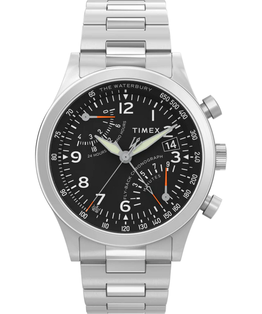 Waterbury Traditional Fly Back Chronograph 43mm Stainless Steel Bracelet Watch