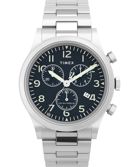 Waterbury Traditional Chronograph 42mm Stainless Steel Bracelet Watch