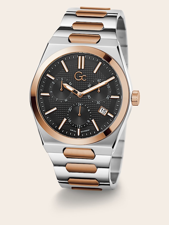 Gc multi-function watch in stainless steel