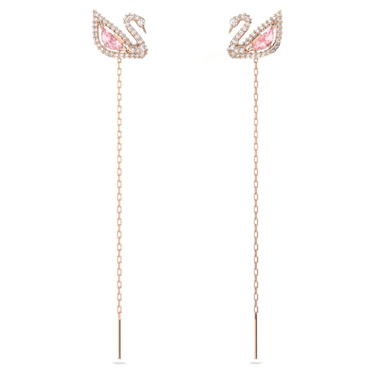 Dazzling Swan drop earrings