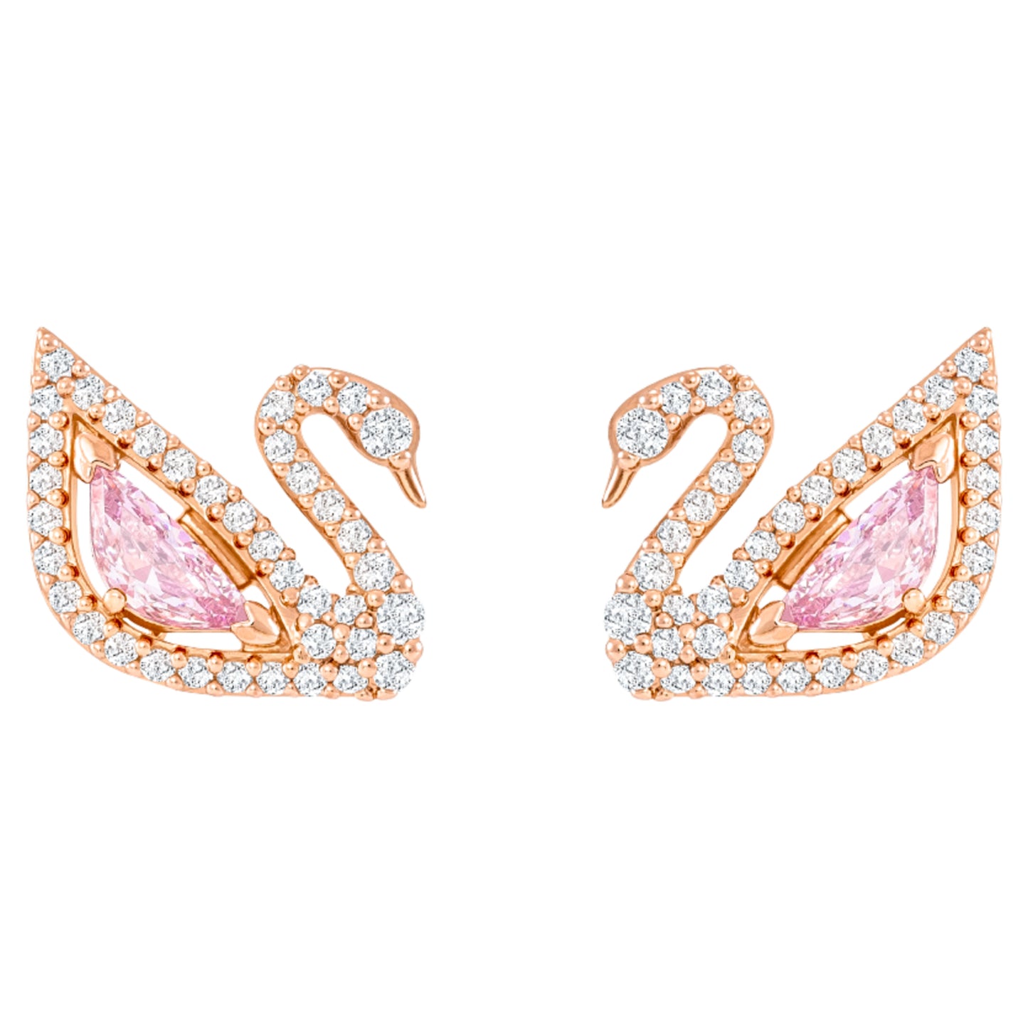 Dazzling Swan drop earrings