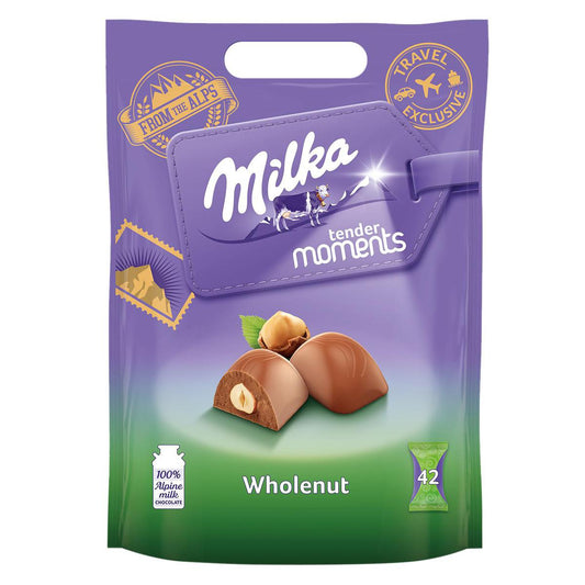 Milka Moments Whole Nut Chocolate Pouch 405g