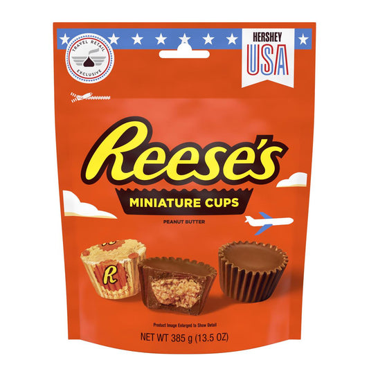 Reese's Milk Chocolate Peanut Butter Cups Miniatures Candy Pouch 385g