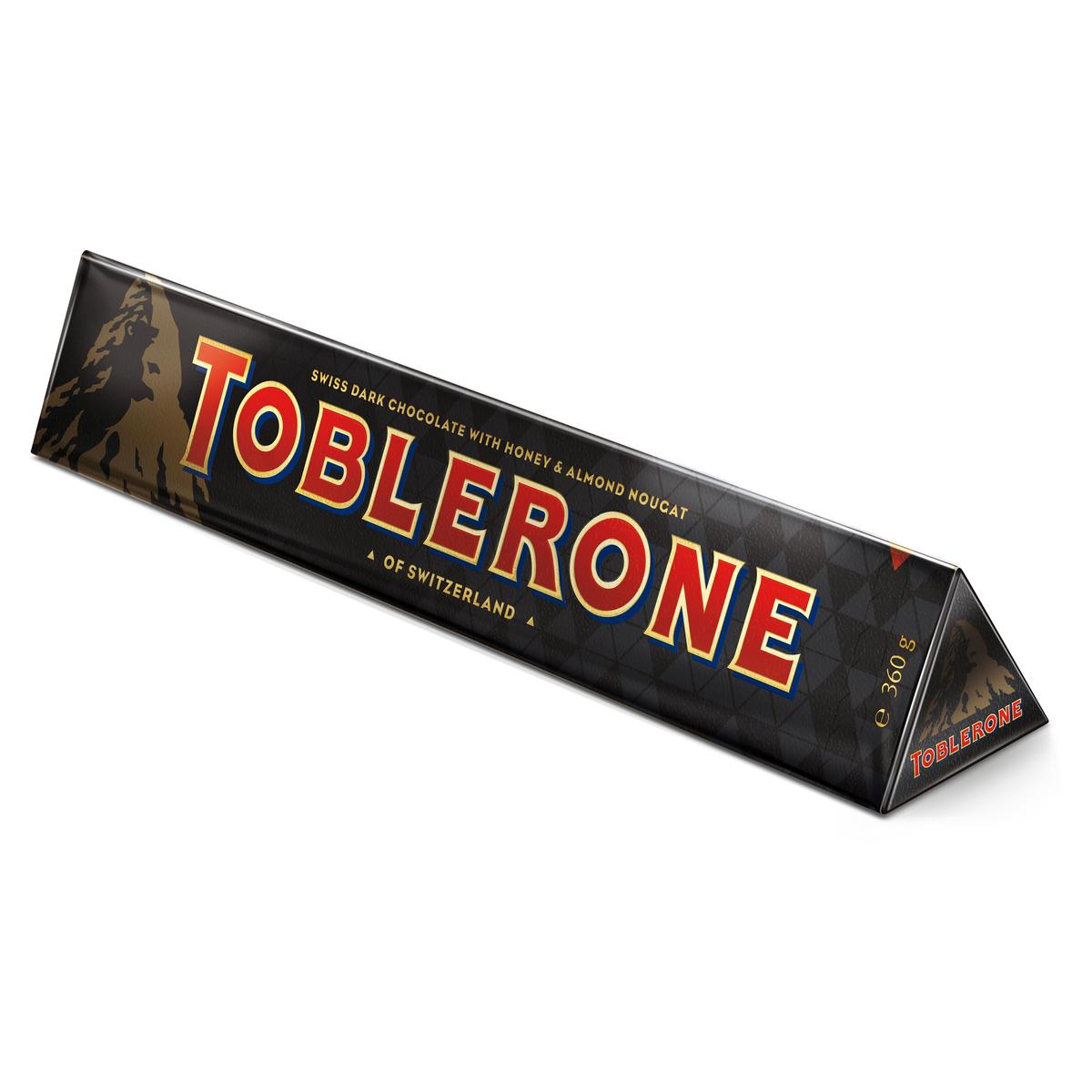 Toblerone Swiss Dark Chocolate with Honey & Almond Nougat 360g