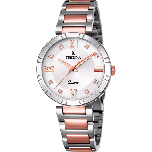 FESTINA MADEMOISELLE WATCH F16937/D STAINLESS STEEL WITH STAINLESS STEEL STRAP, WOMEN'S.