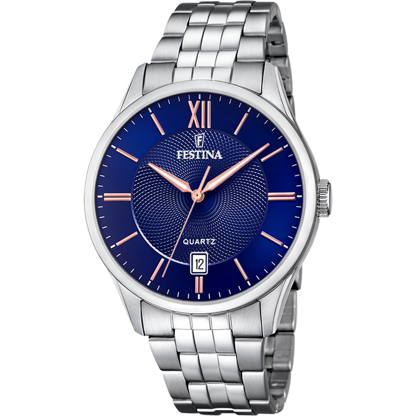 FESTINA CLASSICS WATCH F20425/5 BLUE STEEL STRAP, MEN