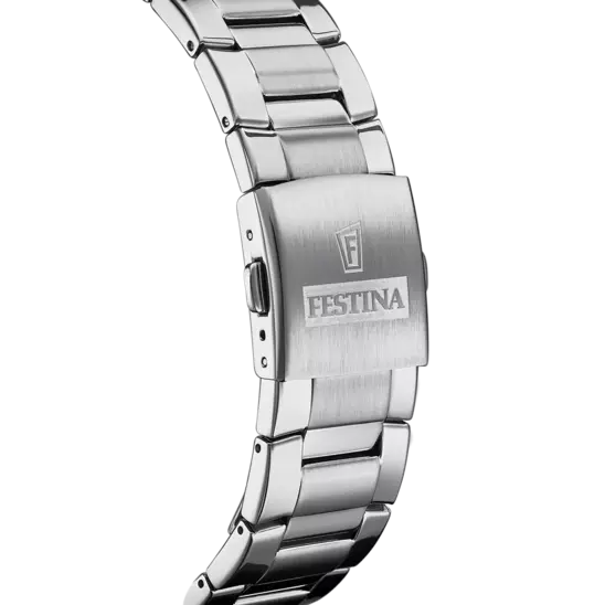 FESTINA TIMELESS CHRONOGRAPH WATCH F20463/2 BLUE STEEL STRAP, MEN