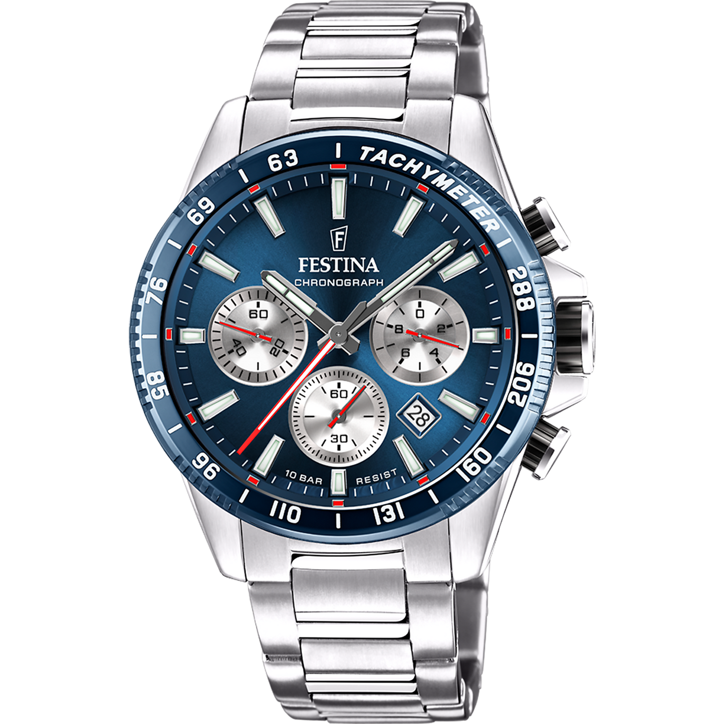 FESTINA WATCH F20560/2 BLUE STEEL STRAP, MEN