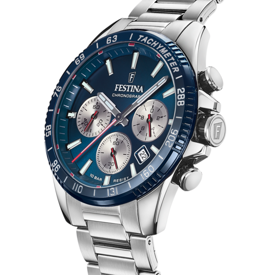 FESTINA WATCH F20560/2 BLUE STEEL STRAP, MEN
