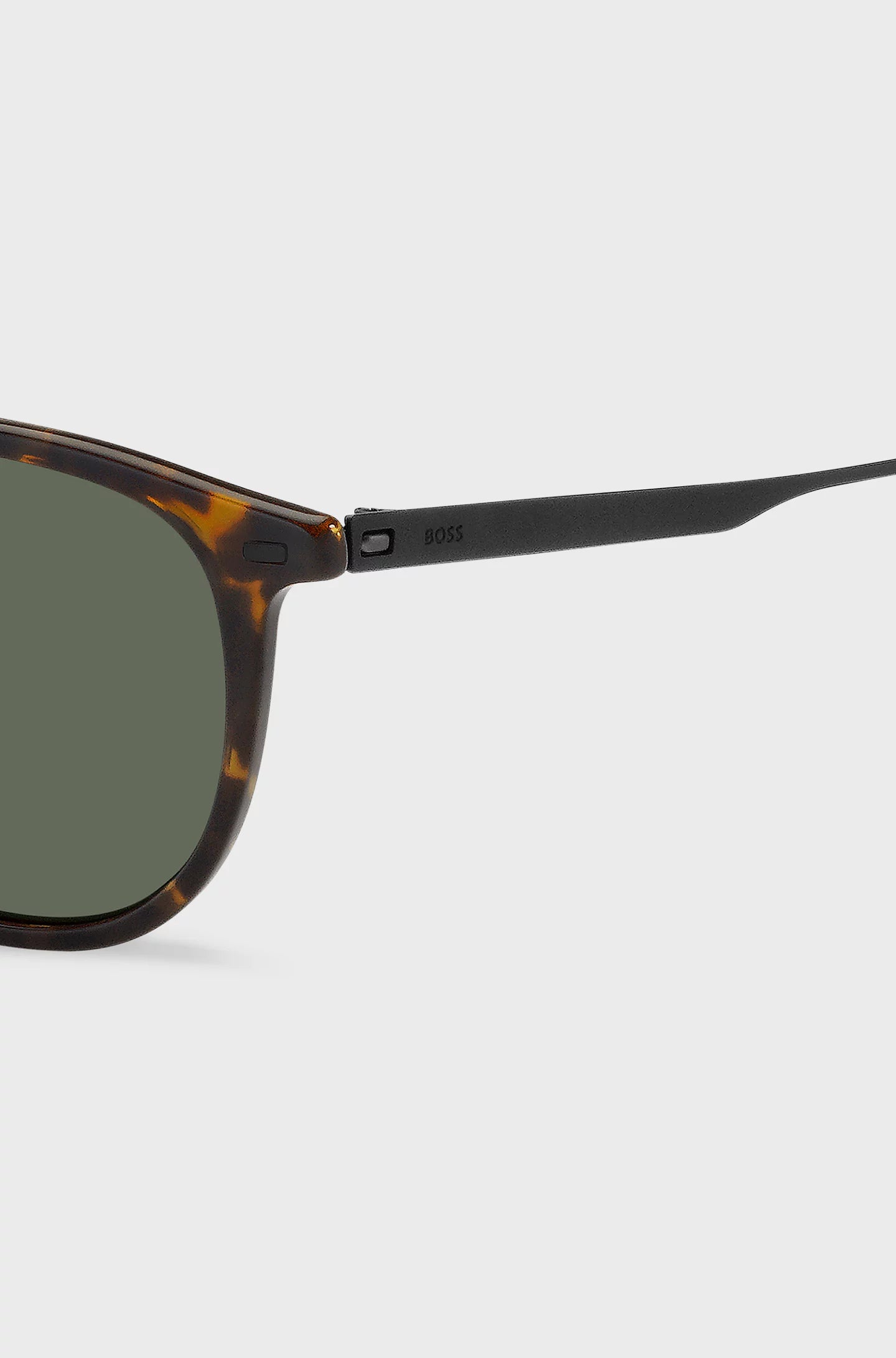 HAVANA-ACETATE SUNGLASSES WITH STEEL TEMPLES