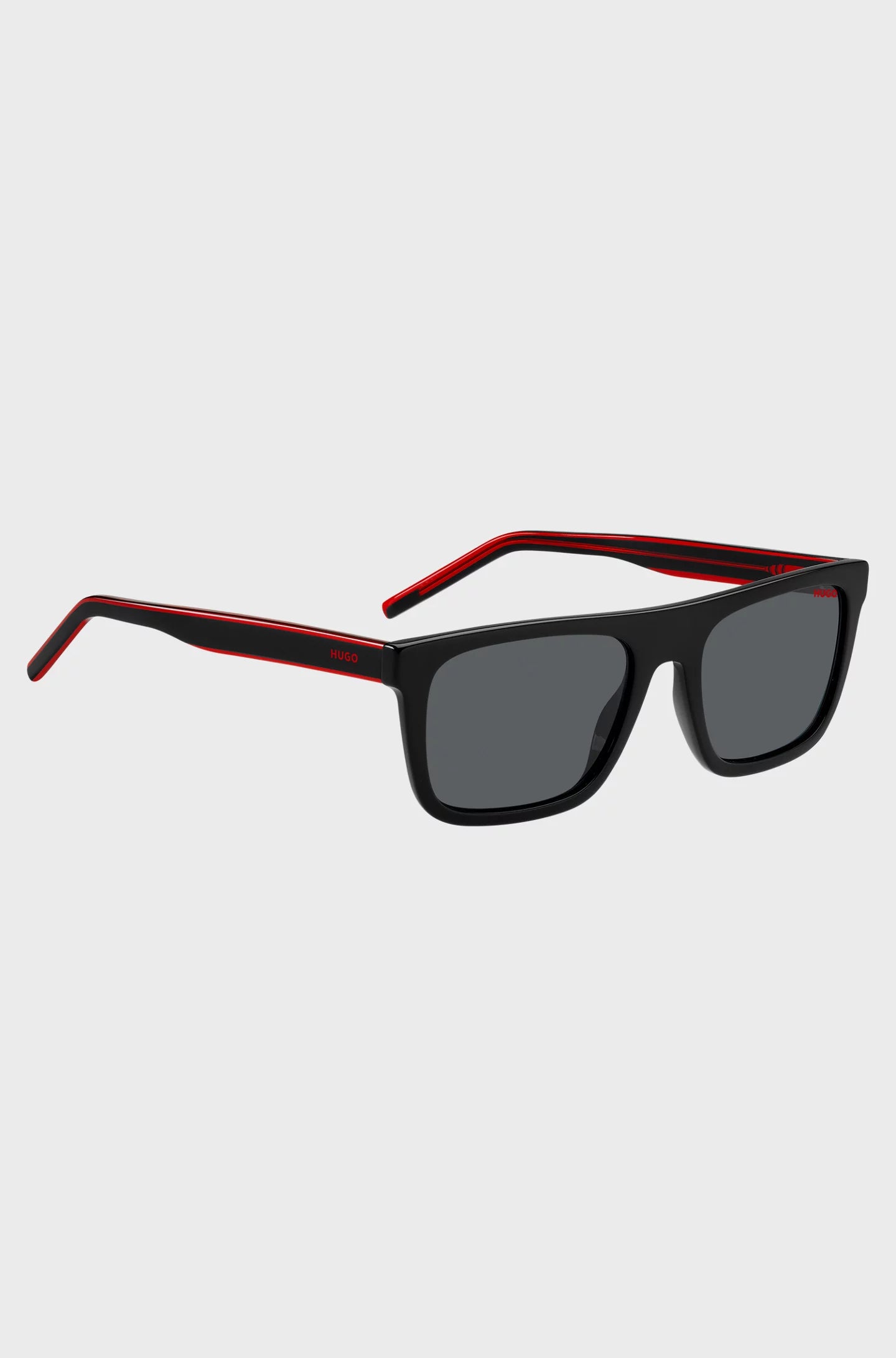 BLACK-ACETATE SUNGLASSES WITH LAYERED TEMPLES