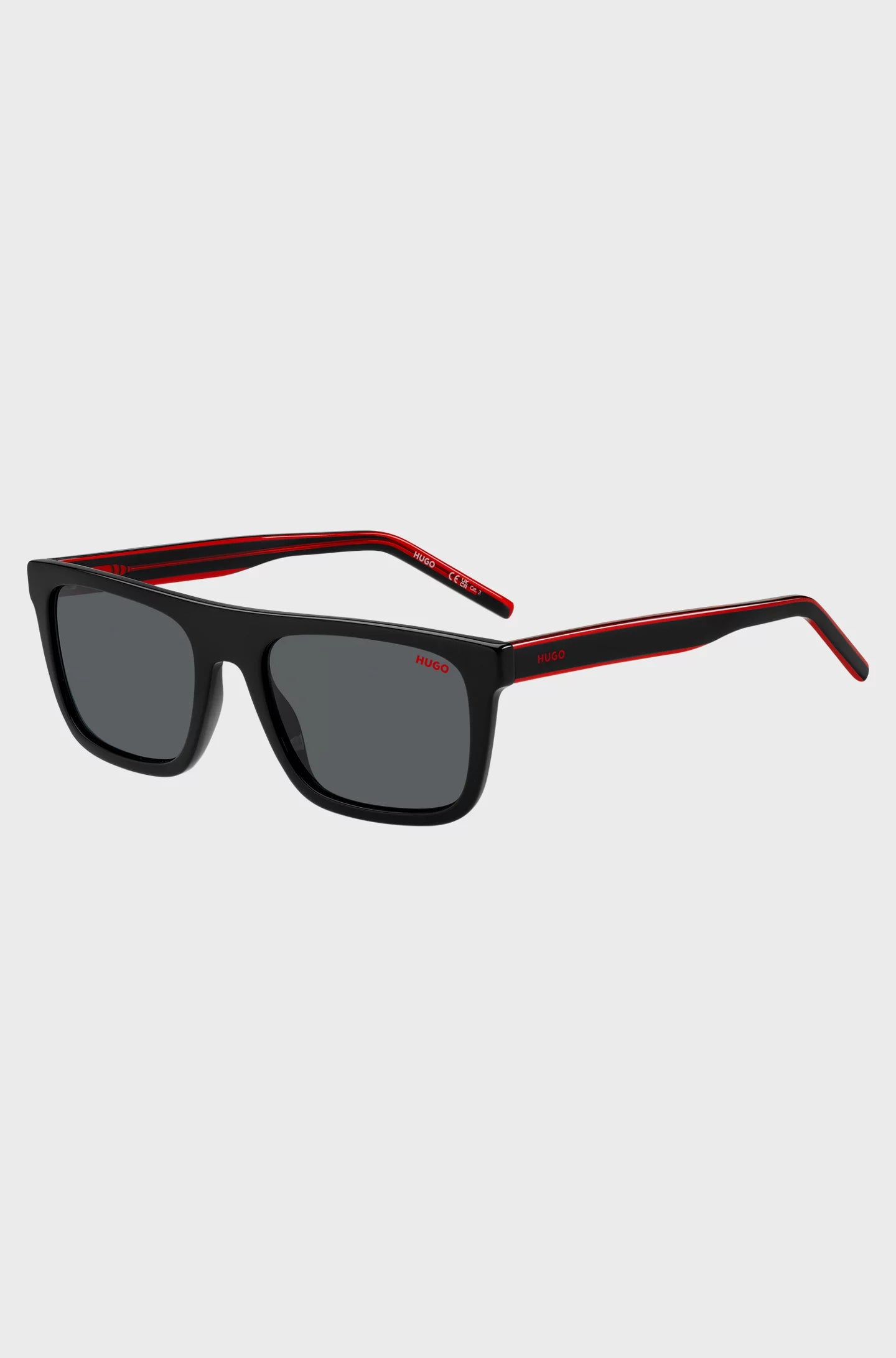 BLACK-ACETATE SUNGLASSES WITH LAYERED TEMPLES