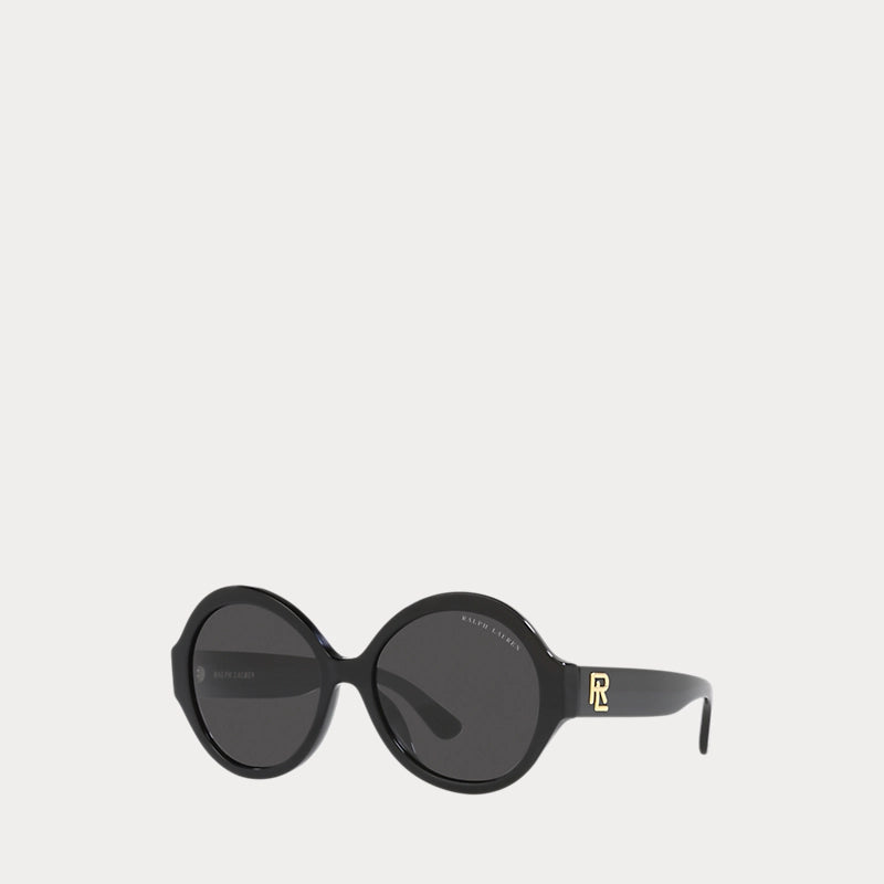 RL Farrah Round Sunglasses (Shiny Black)