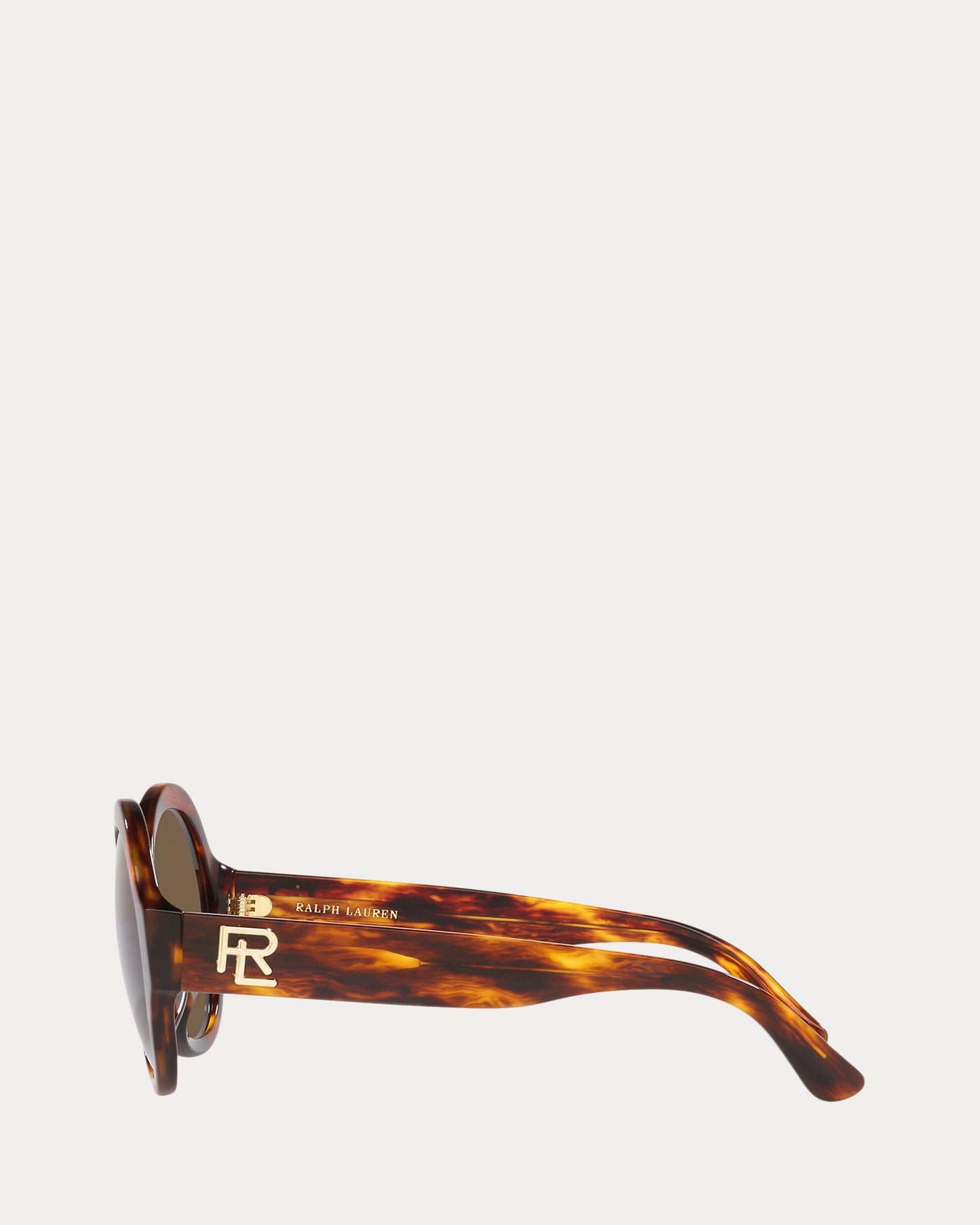 RL Farrah Round Sunglasses (Shiny Striped Havana)