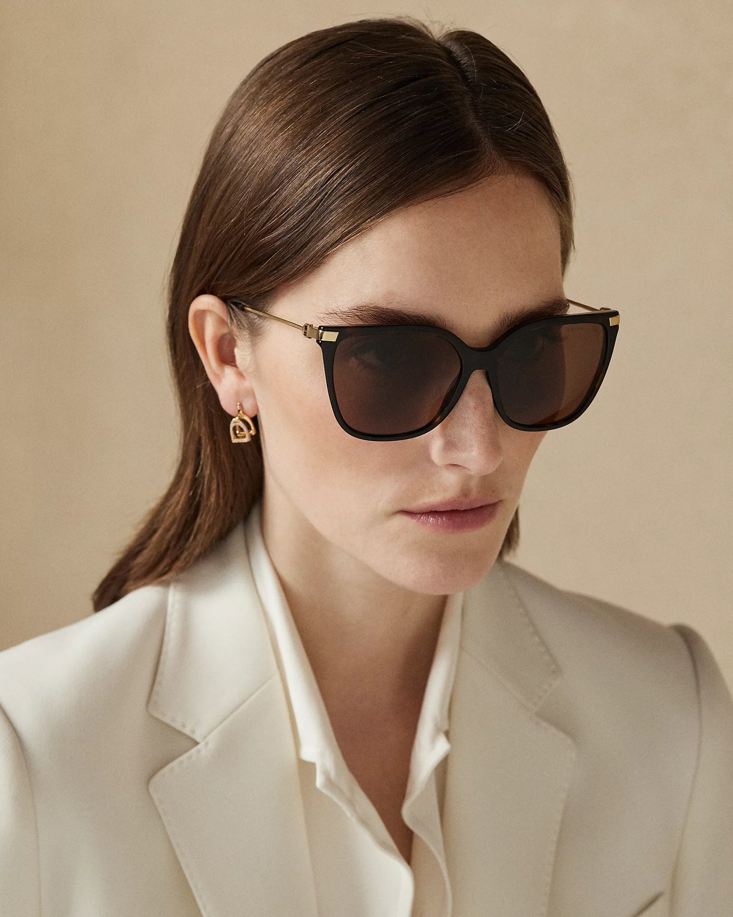 Stirrup Kate Sunglasses (Shiny Dark Havana)